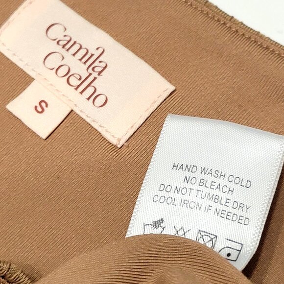 Camila Coelho Womens Faux Wrap Crop Top Size S Long Sleeve Bratcore Coquette - Picture 10 of 12